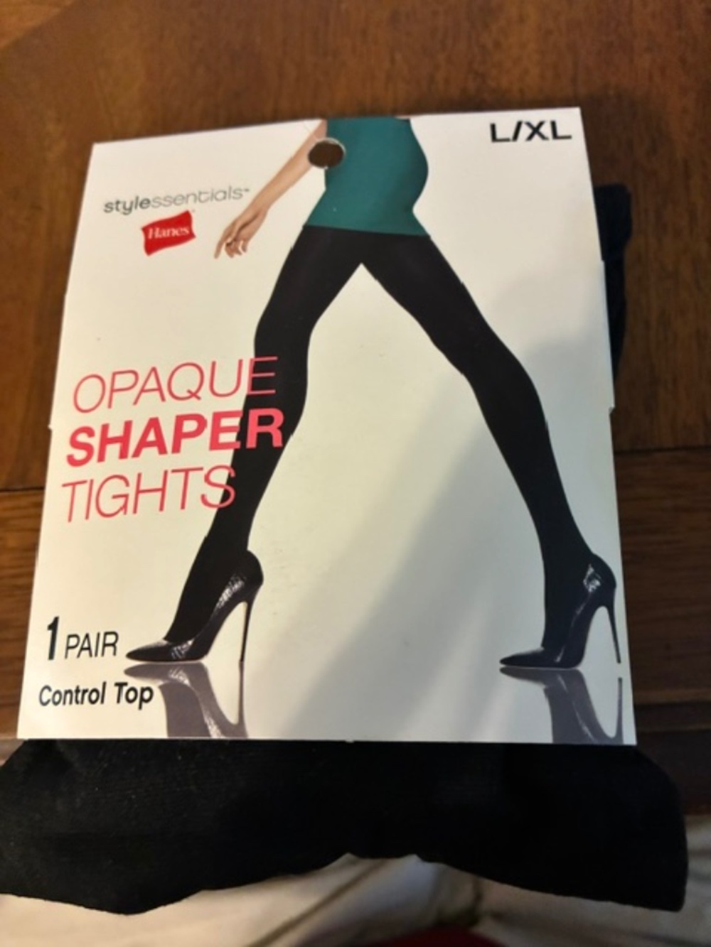 Hanes Women's Large/XLarge black opaque tights